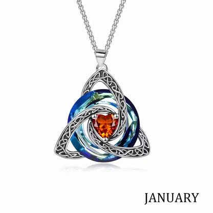 Birthstone Celtic Knot Necklace for Women