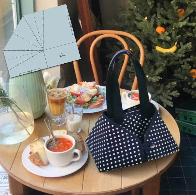 [New Year Special]DIY Fabric Foldable Food Basket Sewing Template - With Instructions