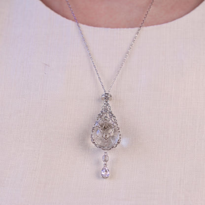 AC Natural Crystal Pouch Necklace