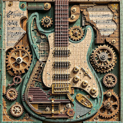 🔥LAST DAY 50% OFF 🧩Creative Steampunk Guitar 3D Puzzle