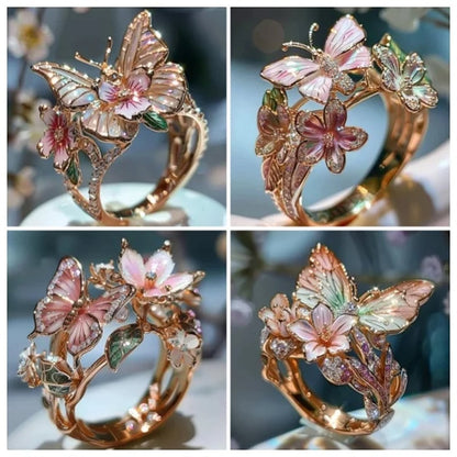 (🔥HOT SALE NOW 49% OFF) - Butterfly Flower Ring