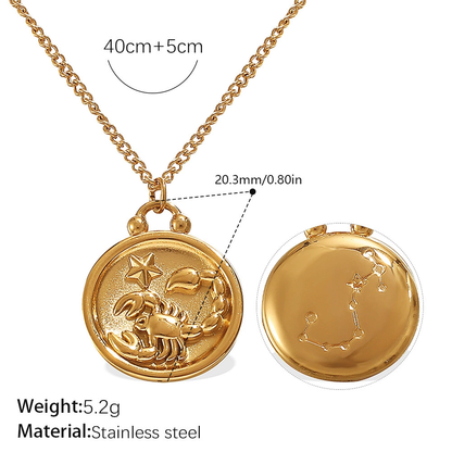 Artisan Zodiac Medallion Necklace