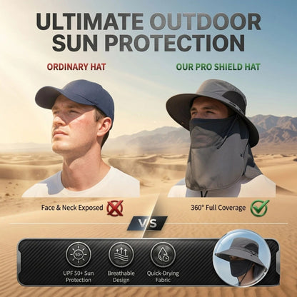 Spring/Summer Fisherman's Hat Detachable Outdoor Fishing Face Covering Neck Protection