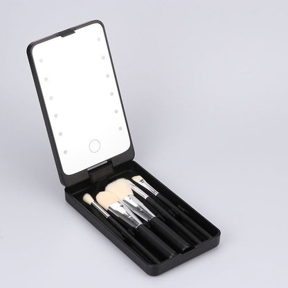 💖Hot Sale 50% OFF💖Travel Makeup Brush Set with LED light