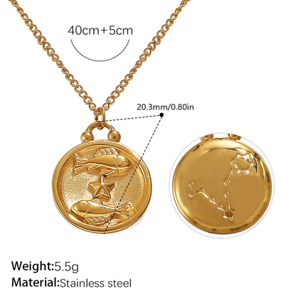 Artisan Zodiac Medallion Necklace