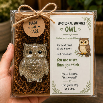 🌸🐝🦛 Emotional Support Glass Animal Gift Set – A Meaningful Little Reminder That You Matter 💕