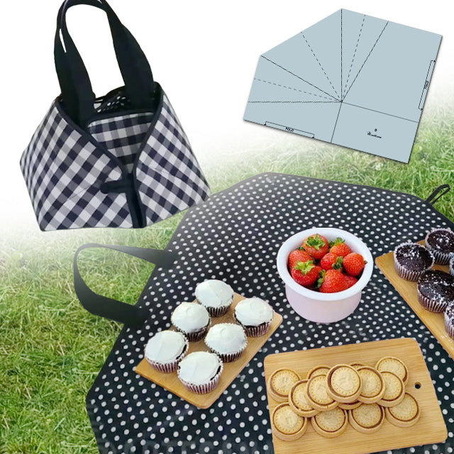 [New Year Special]DIY Fabric Foldable Food Basket Sewing Template - With Instructions