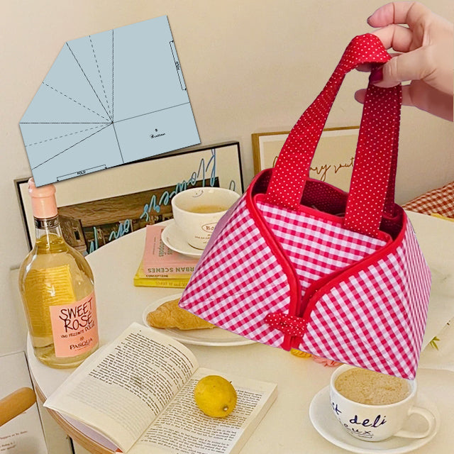[New Year Special]DIY Fabric Foldable Food Basket Sewing Template - With Instructions