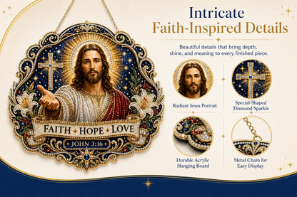 🔥LAST DAY 49% OFF - ✝️✨Jesus Diamond Art Hanging Ornament Kit
