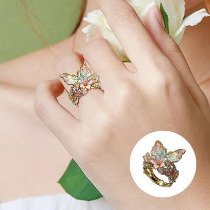 (🔥HOT SALE NOW 49% OFF) - Butterfly Flower Ring