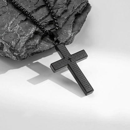 🎉Lord's Prayer Scibble Cross Necklace🎉