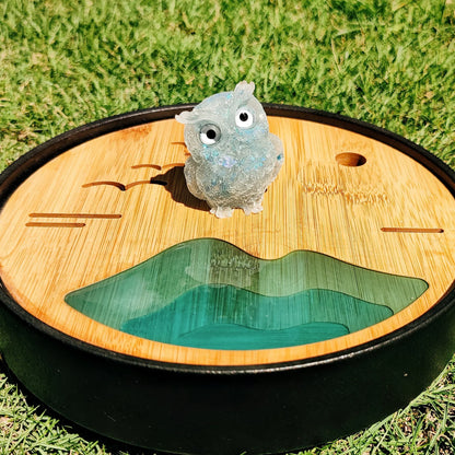 Natural Amethyst Crystal Owl