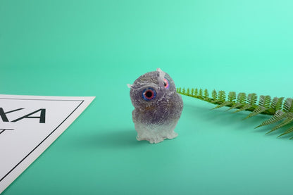 Natural Amethyst Crystal Owl