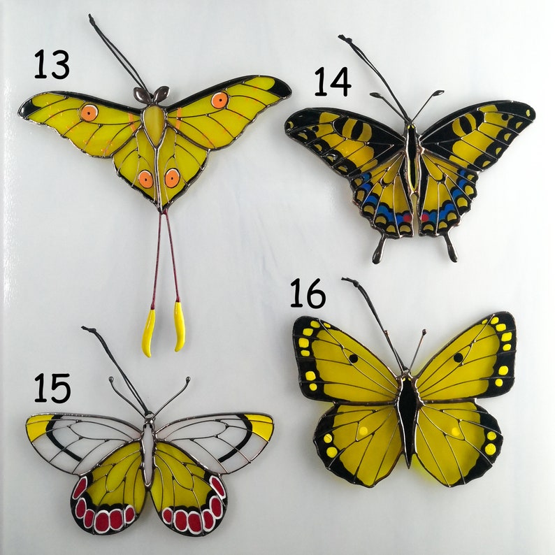 Peleides blue morpho butterfly suncatcher, stained glass window hangings, unique Mother's Day gift, gift for mom, handmade home decor
