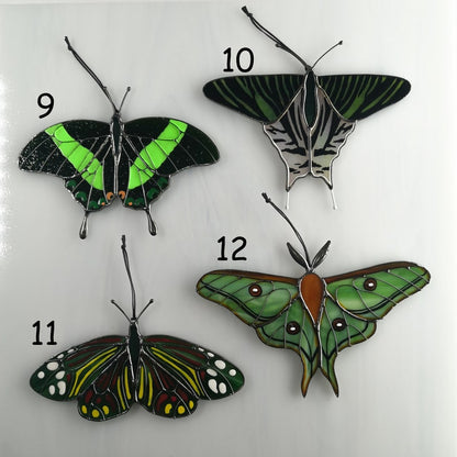 Peleides blue morpho butterfly suncatcher, stained glass window hangings, unique Mother's Day gift, gift for mom, handmade home decor