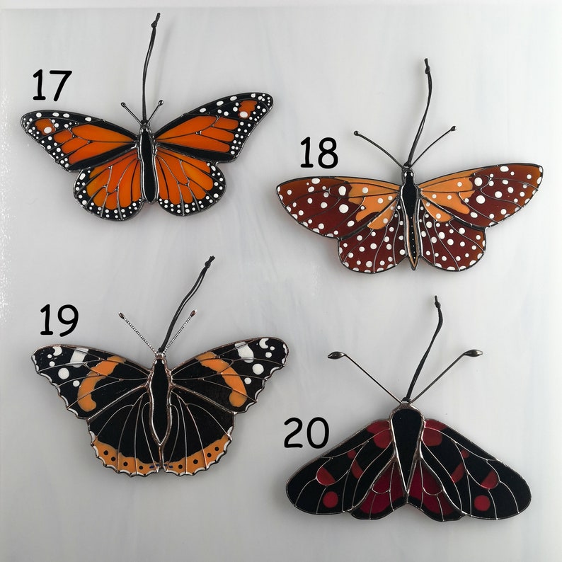 Peleides blue morpho butterfly suncatcher, stained glass window hangings, unique Mother's Day gift, gift for mom, handmade home decor