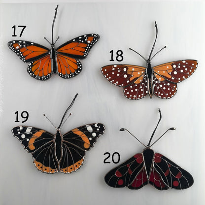 Peleides blue morpho butterfly suncatcher, stained glass window hangings, unique Mother's Day gift, gift for mom, handmade home decor