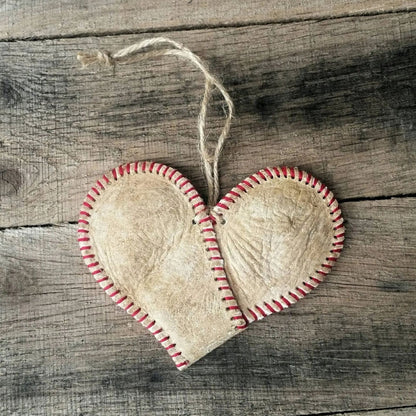 ❤️⚾Handmade Vintage Baseball Heart