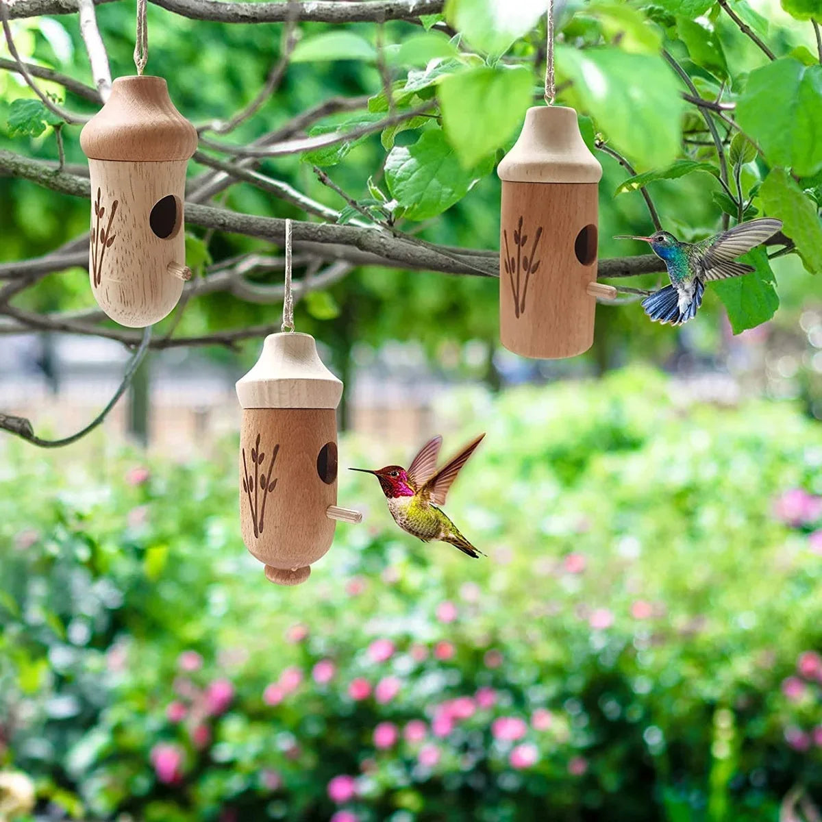 Charming Hanging Hummingbird House