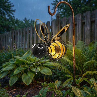 Hanging Bee Solar Light Decor for Outside