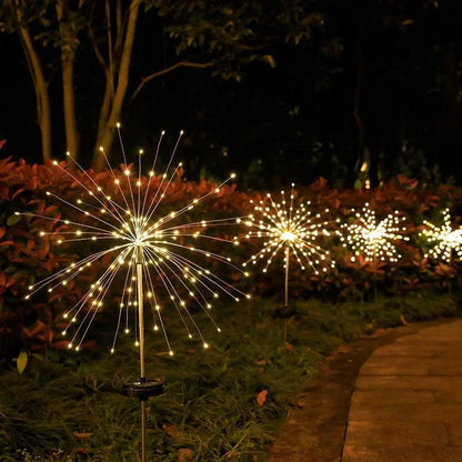 8-Mode LED Solar Firework Garden Lights - 90 LED, Flexible Copper Wire, IP65 Waterproof