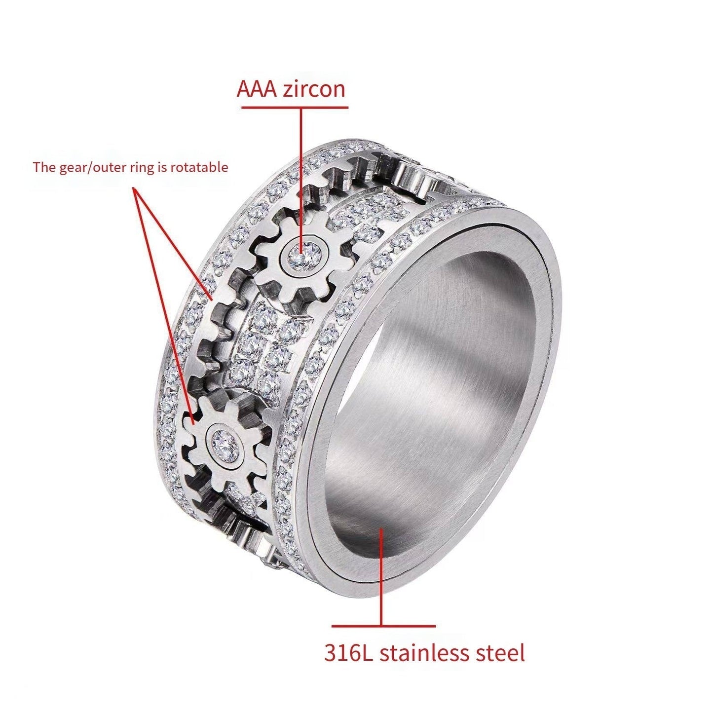 AC | Lucky Turn Zircon Ring