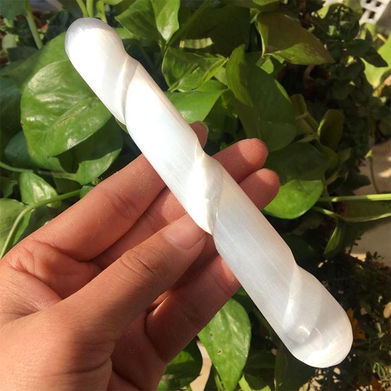 Twisted Selenite Massage Wand