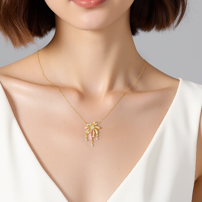 Romantic Luminous Fireworks Necklace in S925 Silver — The Perfect Gift