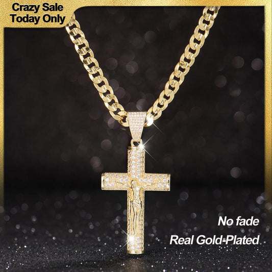 14K Gold-Plated Crucifix Chain