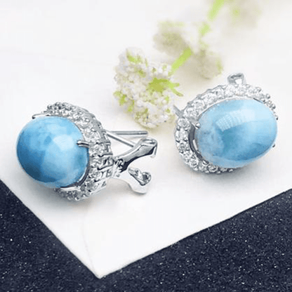 Larimar Wave Earrings
