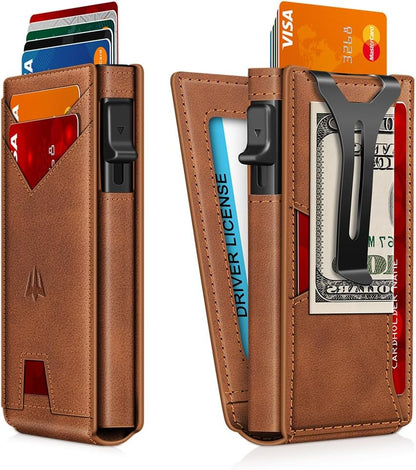 Pop-Up Wallet for Men – RFID Blocking Slim Card Holder