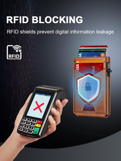 Pop-Up Wallet for Men – RFID Blocking Slim Card Holder