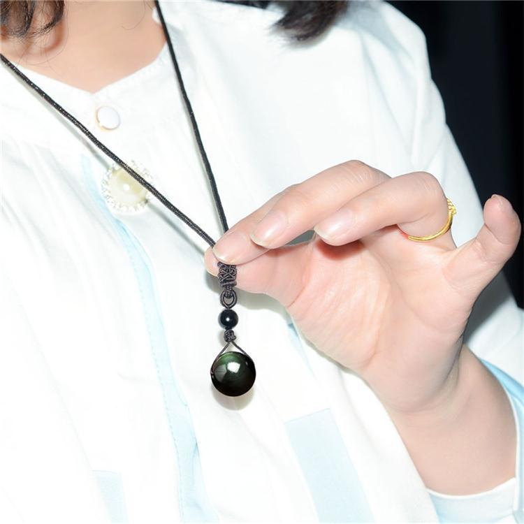 Obsidian Stone Necklace