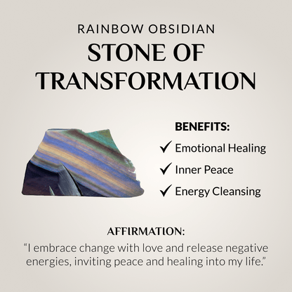 Anti-stress Rainbow Obsidian Bracelet
