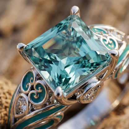 Romance and Eternity s Loyalty Ring - Aquamarine