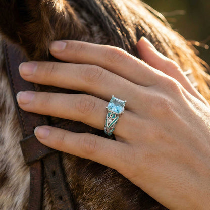 Romance and Eternity s Loyalty Ring - Aquamarine