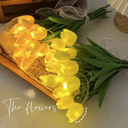 Romantic Tulip Night Light , 10/15 PCS Twinkling Led Tulips that Never Fade