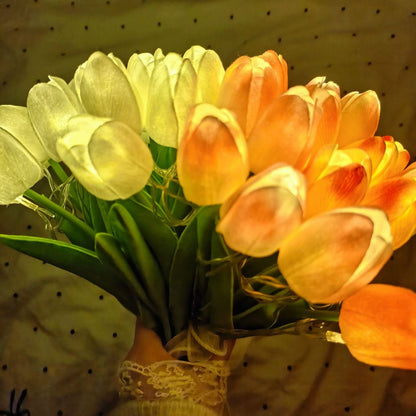 Romantic Tulip Night Light , 10/15 PCS Twinkling Led Tulips that Never Fade