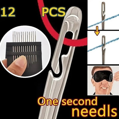 Stainless Steel Large Eye Needle Set, DIY Sewing, Embroidery