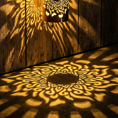 🌞 Buy 1 Get 1 FREE! Solar Mandala Wall Light – Outdoor Garden Projector Lamp for Patio & Fence ✨