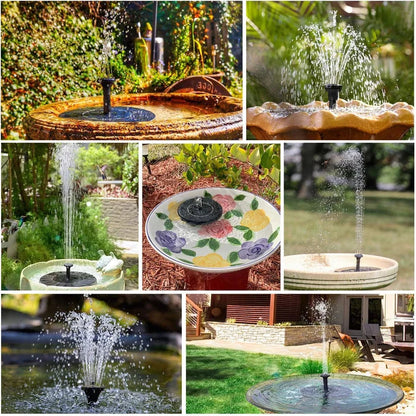 🔥Hot Sales 56% OFF🔥Solar Fountain, Solar Powered Bird Bath Fountain Pump with 4 Nozzles 1.4W Solar Panel Kit Water Pump, Outdoor Watering Submersible Pump for Pond, Pool, Garden, Fish Tank