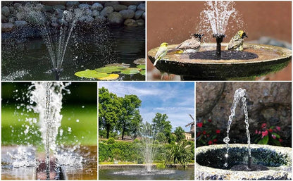 🔥Hot Sales 56% OFF🔥Solar Fountain, Solar Powered Bird Bath Fountain Pump with 4 Nozzles 1.4W Solar Panel Kit Water Pump, Outdoor Watering Submersible Pump for Pond, Pool, Garden, Fish Tank
