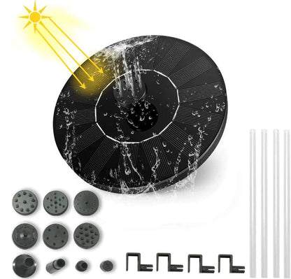 🔥Hot Sales 56% OFF🔥Solar Fountain, Solar Powered Bird Bath Fountain Pump with 4 Nozzles 1.4W Solar Panel Kit Water Pump, Outdoor Watering Submersible Pump for Pond, Pool, Garden, Fish Tank
