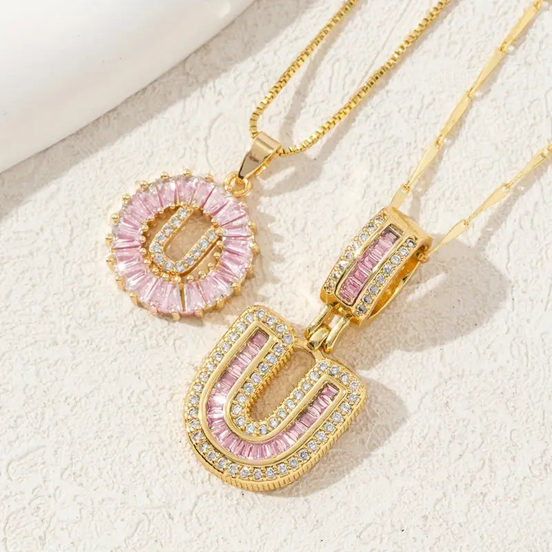【LAST DAY 48% OFF】2 Pack - Initial Letter Pendant Necklaces