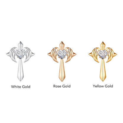 Angel Wings Cross Necklace